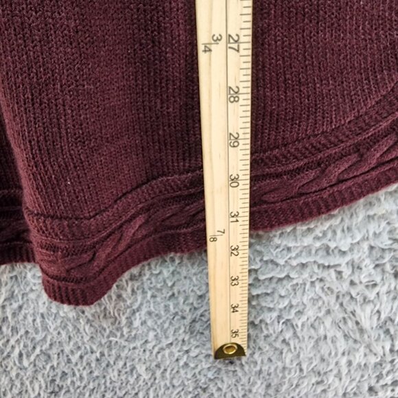 Lane Bryant Sweater Womens Plus 22/24 Burgundy Red 100% Acrylic Cable Knit *NWT* - Picture 6 of 10